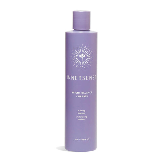 Bright Balance Purple Shampoo Bottle Made By Innersense Organic Beauty curly hair